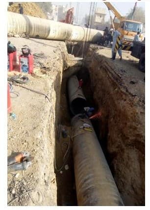 Laying of 66’’ and 48’’ water pipelines